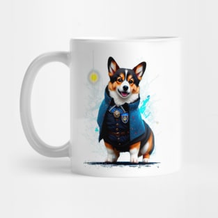 Whimsical Corgi in Magical School Uniform Mug